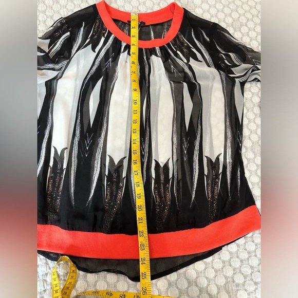 Tesoro Moda Long Sleeve Sheer Blouse, Size L - Picture 6 of 9